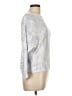Sioni Metallic Silver Pullover Sweater Size L - photo 4