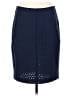 Talbots 100% Cotton Solid Blue Casual Skirt Size 8 - photo 1