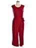 Nina Leonard Solid Red Jumpsuit Size L - photo 1