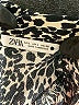 Zara Animal Print Black Long Sleeve Blouse Size L - photo 7