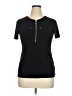 Ava James 100% Polyester Black Short Sleeve Top Size XL - photo 1
