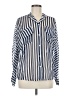 Umgee 100% Polyester Stripes Blue Long Sleeve Blouse Size M - photo 1