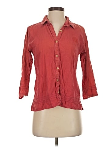 Eucalyptus 3/4 Sleeve Button-Down Shirt (view 1)