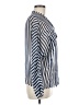 Umgee 100% Polyester Stripes Blue Long Sleeve Blouse Size M - photo 4