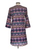 Everly 100% Polyester Chevron-herringbone Purple Casual Dress Size M - photo 2
