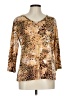 Mirror Image Animal Print Gold 3/4 Sleeve T-Shirt Size L - photo 1