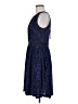 Ann Taylor LOFT 100% Polyester Animal Print Blue Casual Dress Size 8 - photo 5