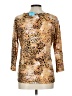 Mirror Image Animal Print Gold 3/4 Sleeve T-Shirt Size L - photo 2