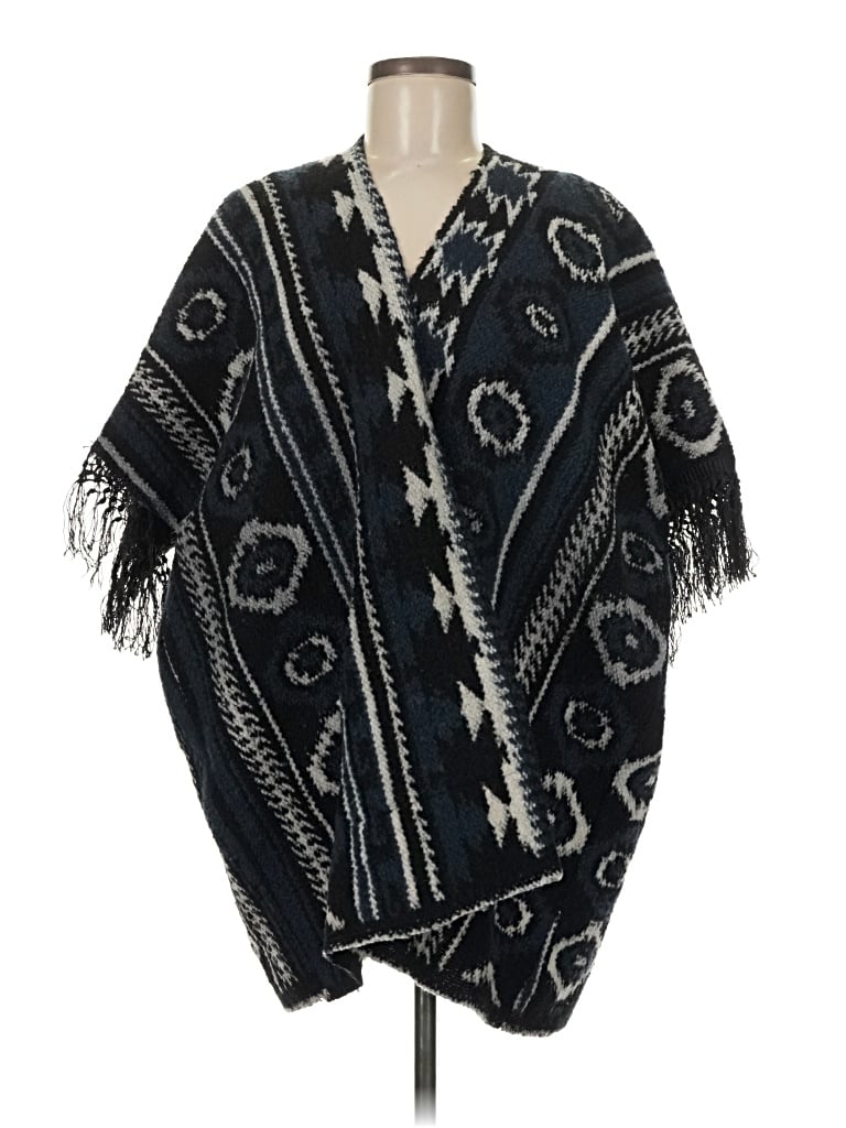 Pre-owned Dolan Poncho In Black