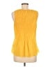 Hinge 100% Polyester Yellow Sleeveless Blouse Size M - photo 2