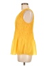 Hinge 100% Polyester Yellow Sleeveless Blouse Size M - photo 5