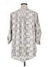 41Hawthorn 100% Polyester Checkered-gingham Silver 3/4 Sleeve Blouse Size 1X - photo 2