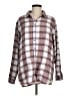 Jachs Girlfriend Plaid Brown White Long Sleeve Button-Down Shirt Size M (estimated) - photo 1