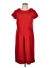 Adrienne Vittadini Solid Red Casual Dress Size 10 - photo 1