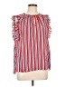 Kaari Blue 100% Polyester Red Sleeveless Blouse Size L - photo 1