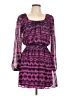 Speechless 100% Polyester Print Purple Casual Dress Size L - photo 1