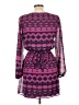 Speechless 100% Polyester Print Purple Casual Dress Size L - photo 2