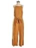 Greylin Solid Brown Jumpsuit Size XS - photo 1