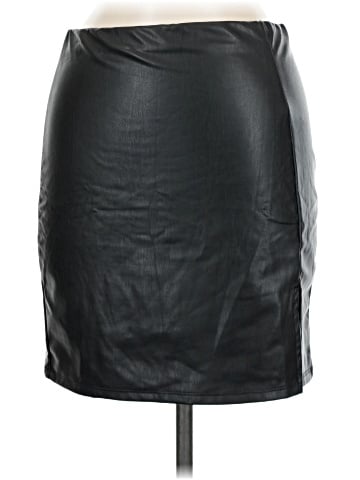 iris Faux Leather Skirt (view 1)