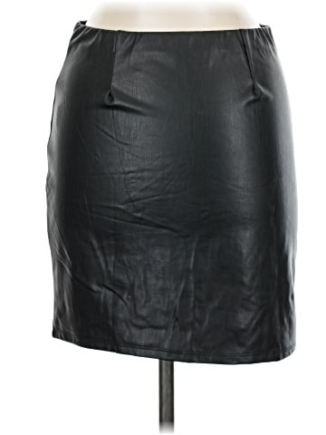 iris Faux Leather Skirt (view 2)