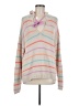 Lisa Todd 100% Cotton Stripes Pink Pullover Sweater Size M - photo 1