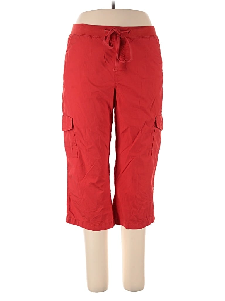 Pre-owned St. John's Bay Cargo Pants In Red
