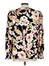 Pleione 100% Polyester Floral Black Long Sleeve Blouse Size L - photo 2