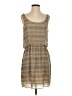 5/48 100% Polyester Tweed Tan Casual Dress Size S - photo 1