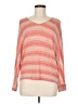 Poetry Stripes Orange Pink Pullover Sweater Size M (estimated) - photo 1