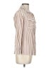 Assorted Brands Stripes Brown 3/4 Sleeve Button-Down Shirt Size L - photo 4