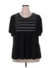 Shein Curve Black Short Sleeve Blouse Size 20 Plus (4) - photo 1