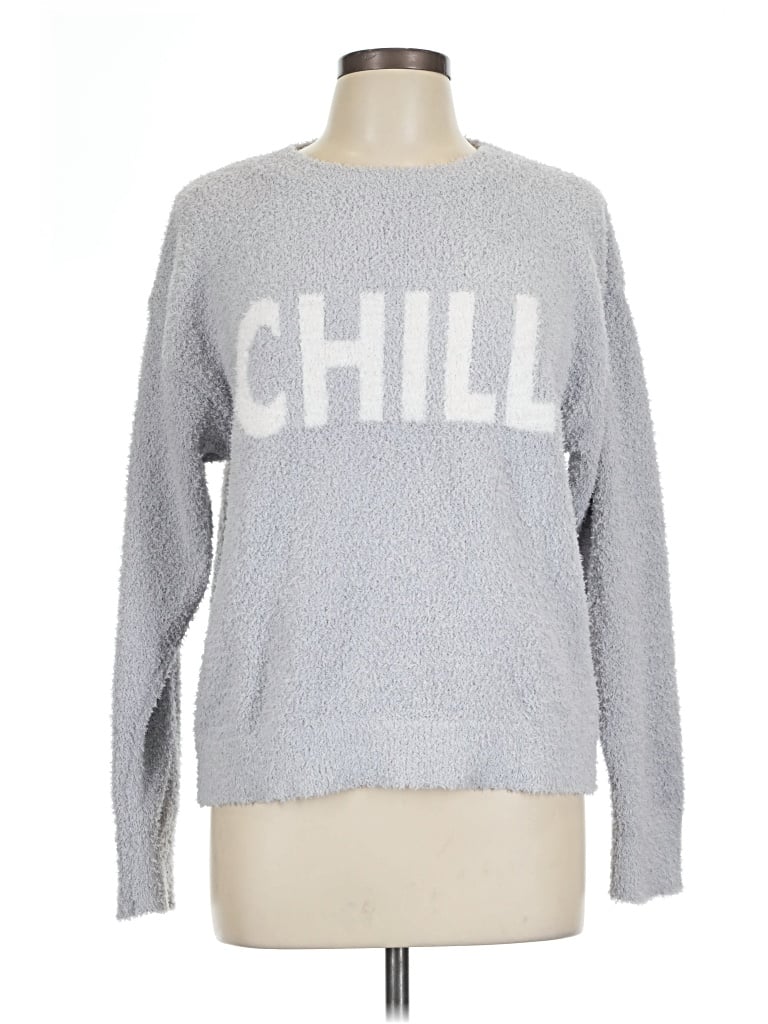 Pre-owned Pink Republic Pullover Sweater In Gray