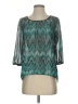 Iz Byer 100% Polyester Teal 3/4 Sleeve Blouse Size S - photo 1
