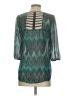 Iz Byer 100% Polyester Teal 3/4 Sleeve Blouse Size S - photo 2