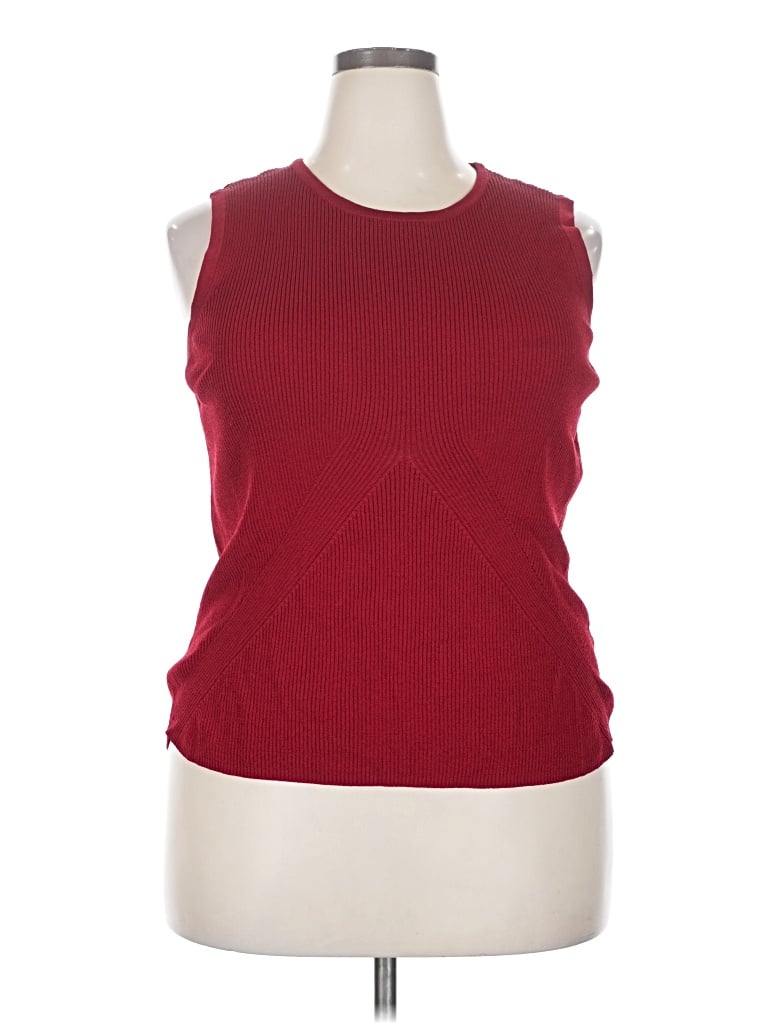 Pre-owned Worthington Sleeveless T-shirt In Red