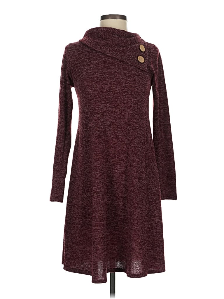 Pre-owned Chris & Carol Turtleneck Sweater In Burgundy