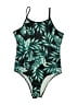 Unbranded Tropical Green One Piece Swimsuit Size M - photo 1