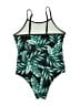 Unbranded Tropical Green One Piece Swimsuit Size M - photo 2