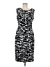 Nine West Graphic Black Cocktail Dress Size 6 - photo 1