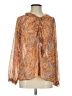 Democracy 100% Polyester Orange Long Sleeve Blouse Size XS - photo 1