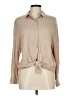 Ambiance 100% Rayon Tan Long Sleeve Blouse Size L - photo 1