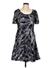 Nina Leonard Graphic Gray Casual Dress Size L - photo 1