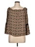 Allison Joy 100% Rayon Brown 3/4 Sleeve Blouse Size L - photo 1