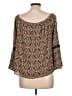 Allison Joy 100% Rayon Brown 3/4 Sleeve Blouse Size L - photo 2