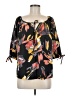 Ann Taylor LOFT 100% Polyester Black 3/4 Sleeve Blouse Size M - photo 1