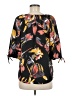 Ann Taylor LOFT 100% Polyester Black 3/4 Sleeve Blouse Size M - photo 2