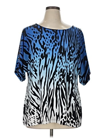 Peter Nygard Short Sleeve Blouse (view 1)