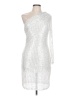 Unbranded 100% Polyurethane Metallic Silver Cocktail Dress Size 10 - photo 1