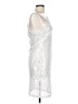 Unbranded 100% Polyurethane Metallic Silver Cocktail Dress Size 10 - photo 4
