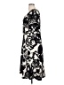Nine West 100% Polyester Print Black Casual Dress Size 16 - photo 5
